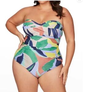 ARTESANDS L’Avana Cezanne Underwired Multicolor One Piece Swimsuit Plus Size 20